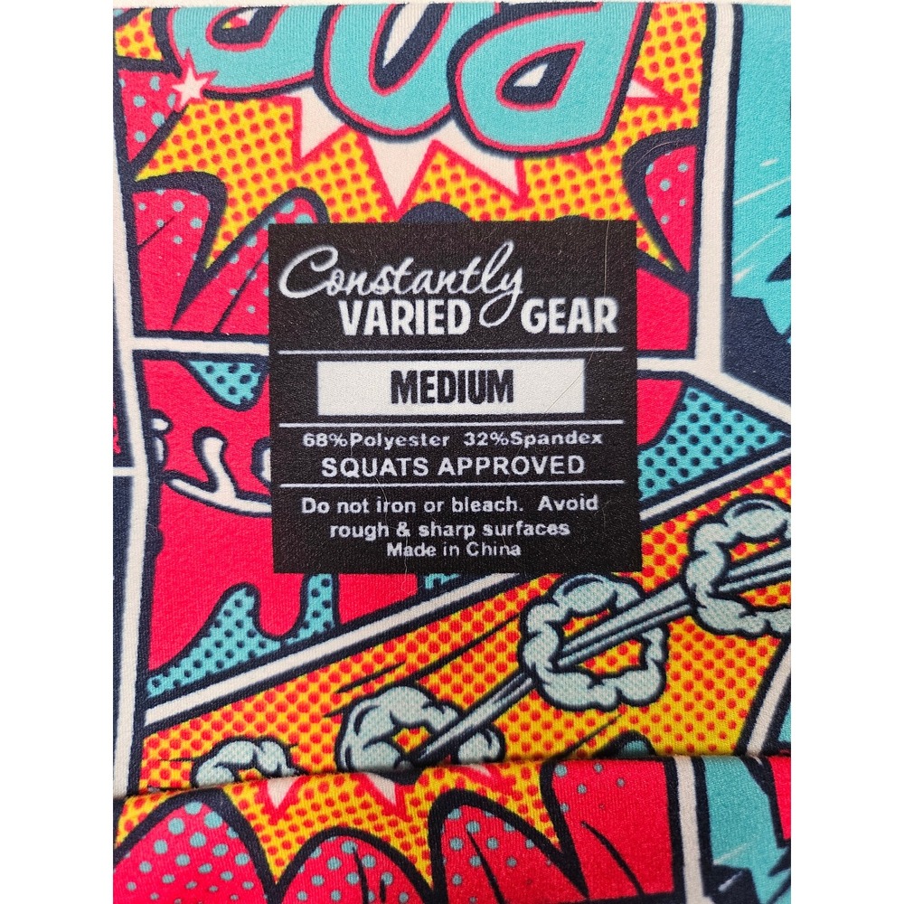 Constantly Varied Gear CVG Comic Pop Art Athletic Shorts Womens Medium 5in - Picture 3 of 10
